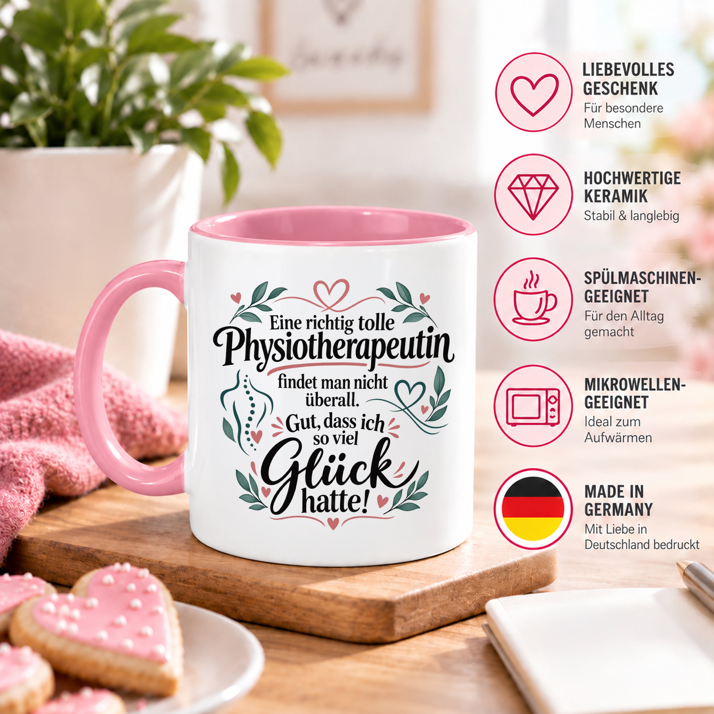 Tasse Physiotherapeutin Danke Geschenk beste Physiotherapeutin lustige Kaffeetasse Praxis Geburtstag Weihnachten 330 ml