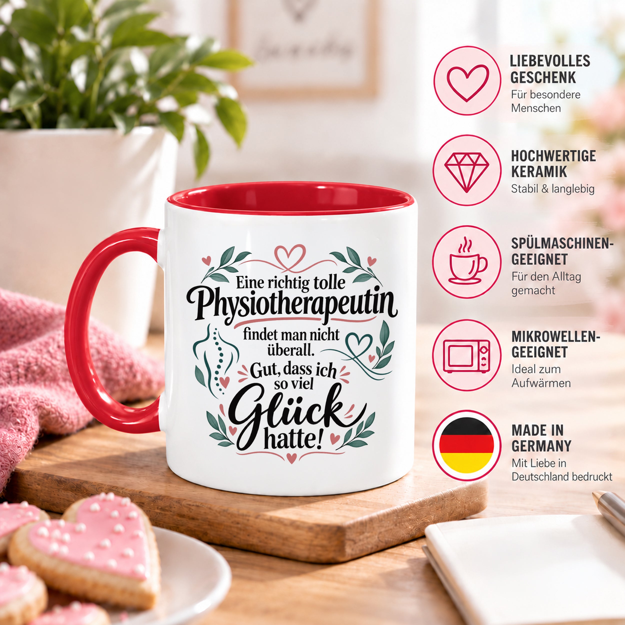 Tasse Physiotherapeutin Danke Geschenk beste Physiotherapeutin lustige Kaffeetasse Praxis Geburtstag Weihnachten 330 ml