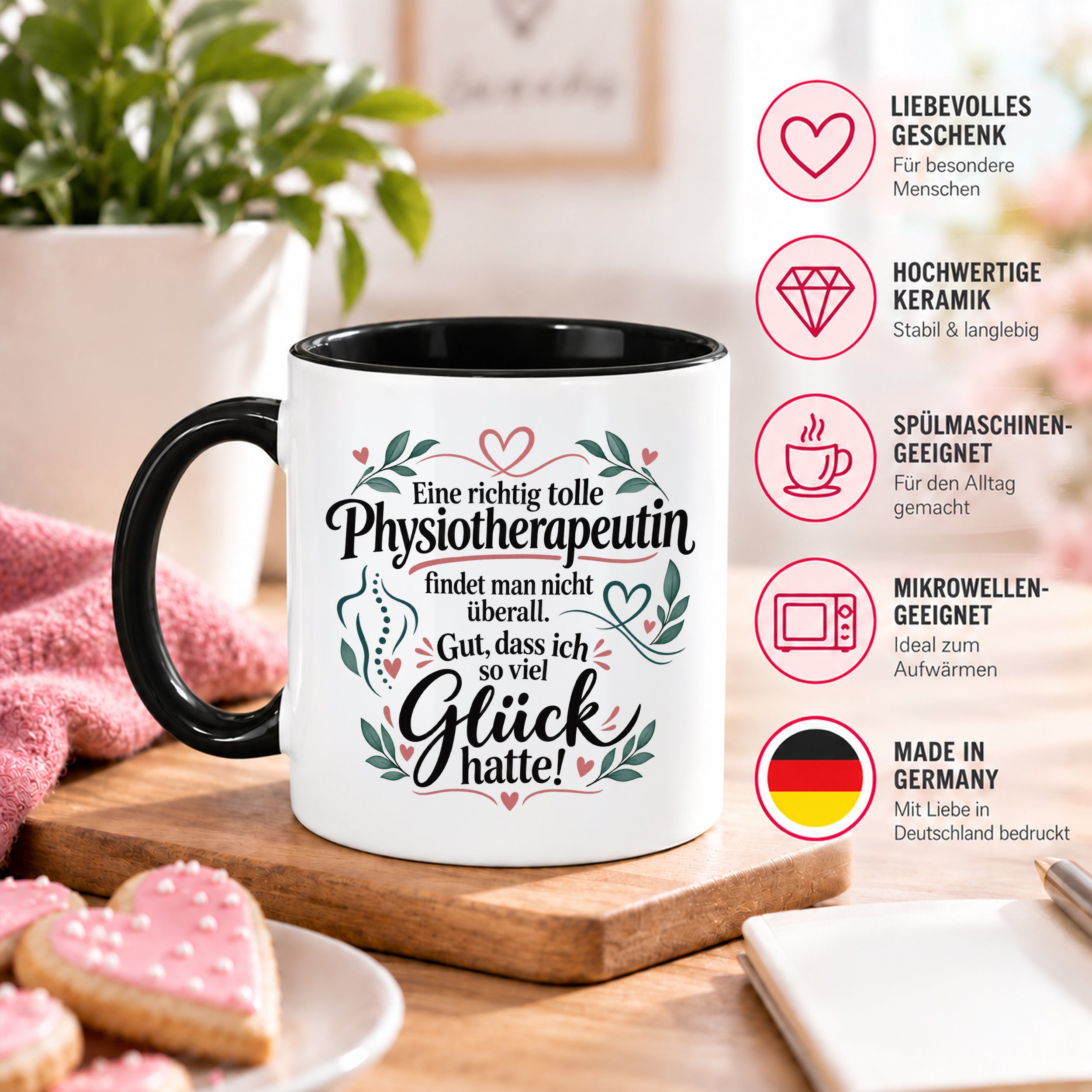 Tasse Physiotherapeutin Danke Geschenk beste Physiotherapeutin lustige Kaffeetasse Praxis Geburtstag Weihnachten 330 ml