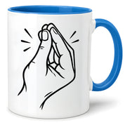 Italienische Geste Tasse 330 ml Italien Geschenk Keramiktasse Handzeichen lustig für Italien Fans Geburtstag Weihnachten