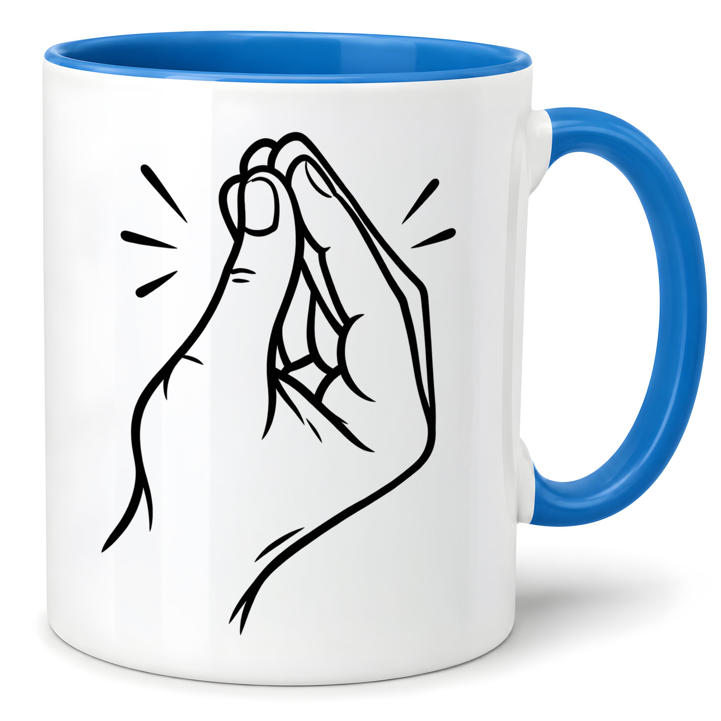 Italienische Geste Tasse 330 ml Italien Geschenk Keramiktasse Handzeichen lustig für Italien Fans Geburtstag Weihnachten