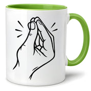Italienische Geste Tasse 330 ml Italien Geschenk Keramiktasse Handzeichen lustig für Italien Fans Geburtstag Weihnachten