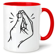 Italienische Geste Tasse 330 ml Italien Geschenk Keramiktasse Handzeichen lustig für Italien Fans Geburtstag Weihnachten