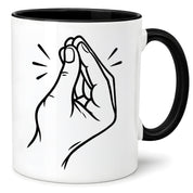 Italienische Geste Tasse 330 ml Italien Geschenk Keramiktasse Handzeichen lustig für Italien Fans Geburtstag Weihnachten