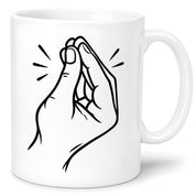 Italienische Geste Tasse 330 ml Italien Geschenk Keramiktasse Handzeichen lustig für Italien Fans Geburtstag Weihnachten