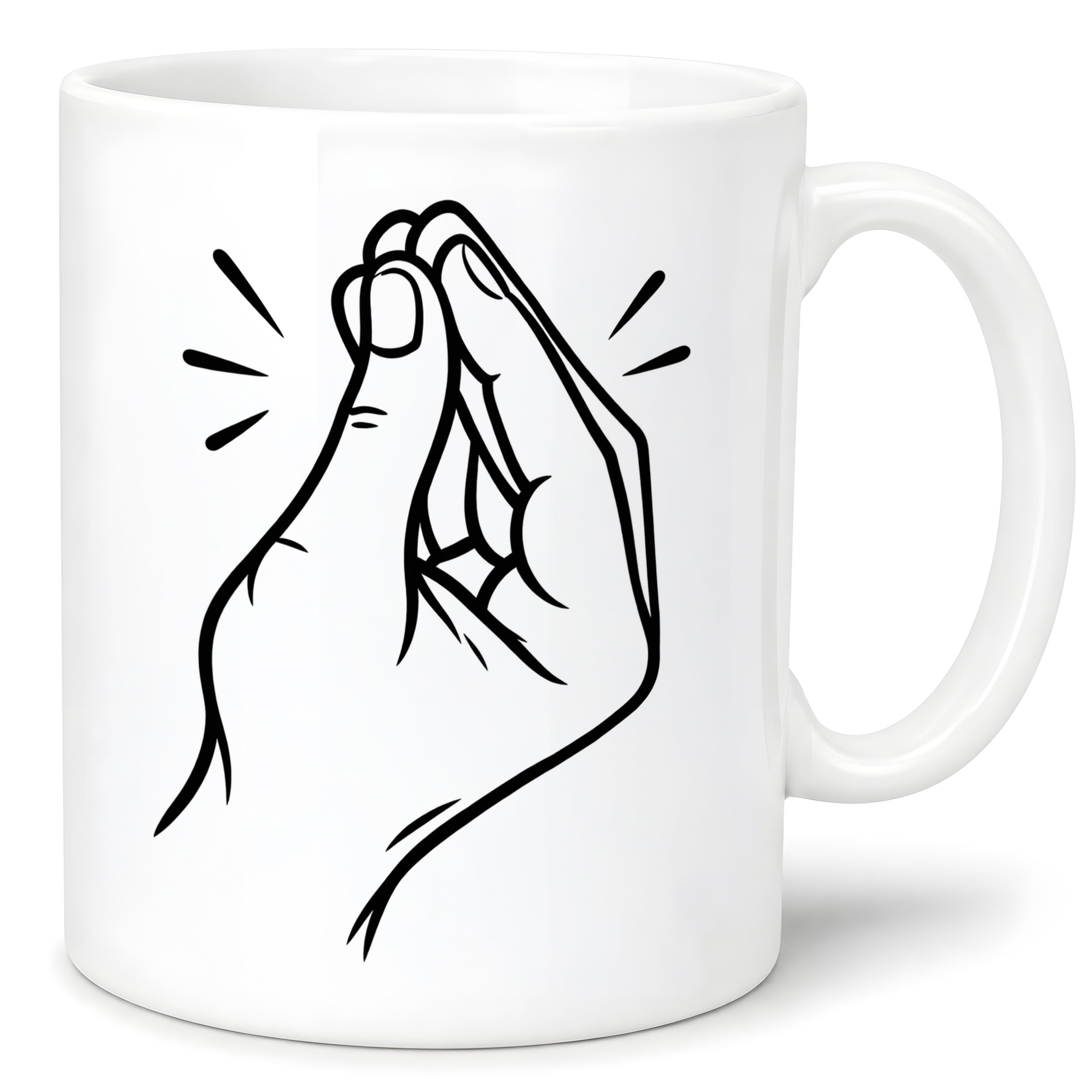Italienische Geste Tasse 330 ml Italien Geschenk Keramiktasse Handzeichen lustig für Italien Fans Geburtstag Weihnachten