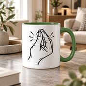 Italienische Geste Tasse 330 ml Italien Geschenk Keramiktasse Handzeichen lustig für Italien Fans Geburtstag Weihnachten