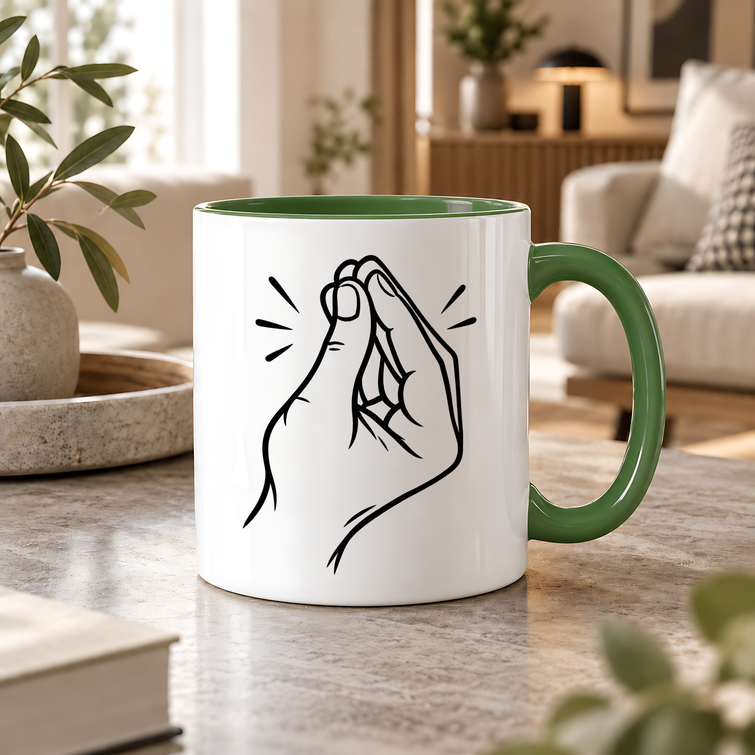 Italienische Geste Tasse 330 ml Italien Geschenk Keramiktasse Handzeichen lustig für Italien Fans Geburtstag Weihnachten