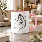 Italienische Geste Tasse 330 ml Italien Geschenk Keramiktasse Handzeichen lustig für Italien Fans Geburtstag Weihnachten