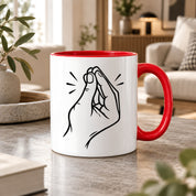 Italienische Geste Tasse 330 ml Italien Geschenk Keramiktasse Handzeichen lustig für Italien Fans Geburtstag Weihnachten