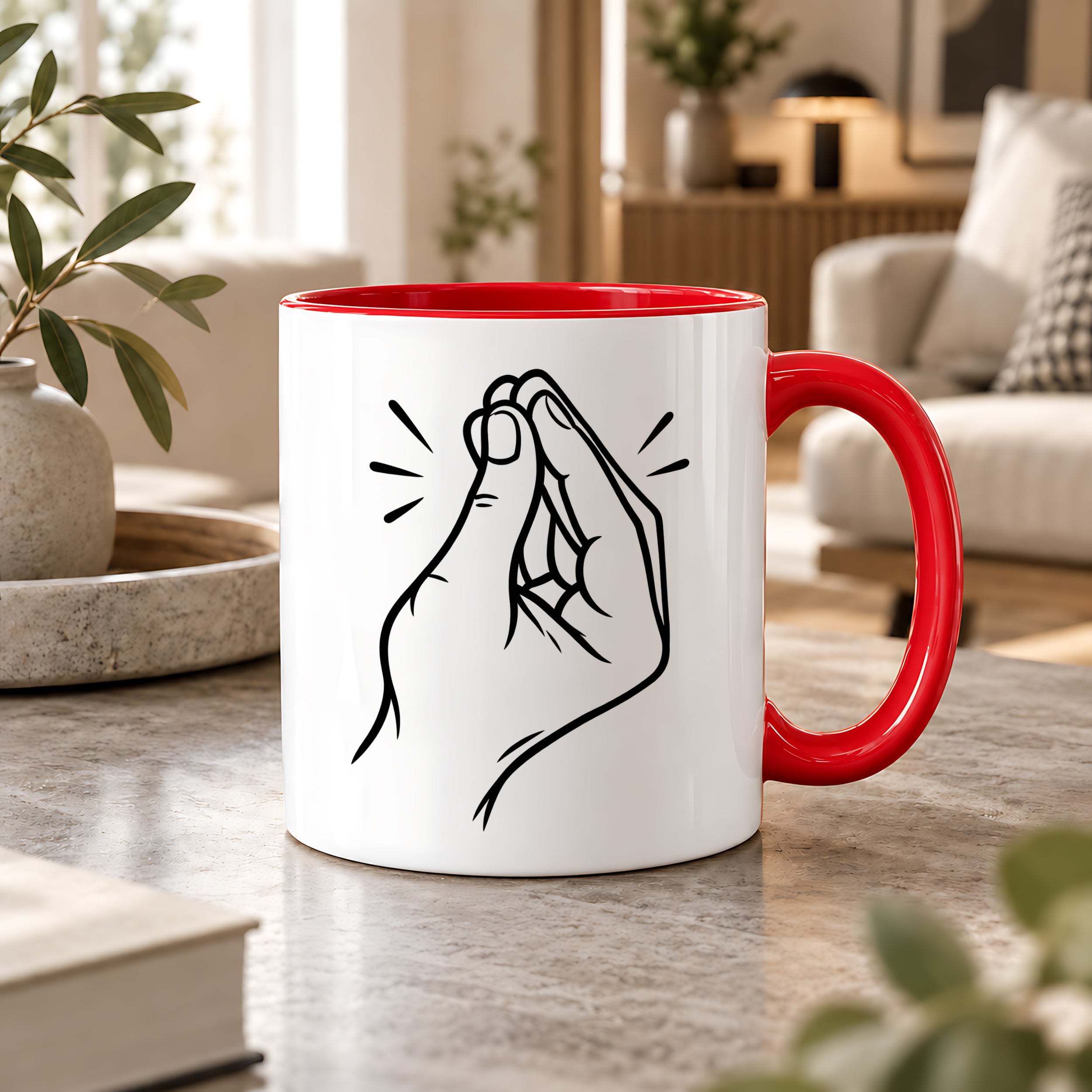 Italienische Geste Tasse 330 ml Italien Geschenk Keramiktasse Handzeichen lustig für Italien Fans Geburtstag Weihnachten