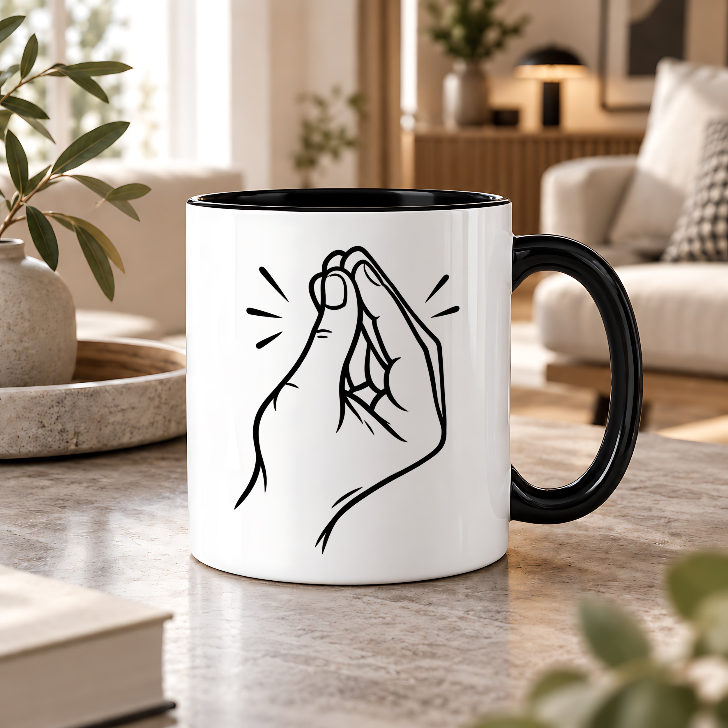 Italienische Geste Tasse 330 ml Italien Geschenk Keramiktasse Handzeichen lustig für Italien Fans Geburtstag Weihnachten