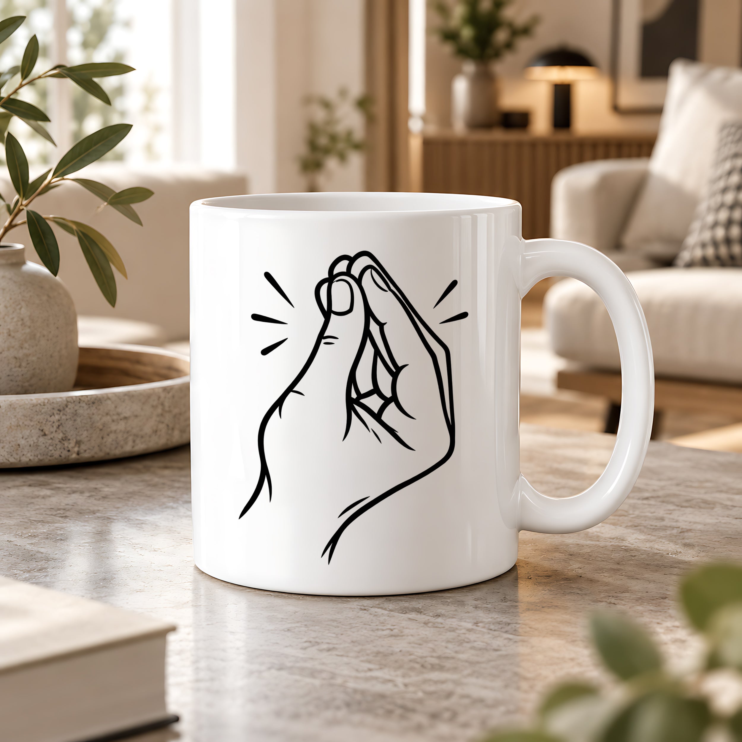 Italienische Geste Tasse 330 ml Italien Geschenk Keramiktasse Handzeichen lustig für Italien Fans Geburtstag Weihnachten