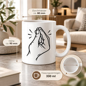 Italienische Geste Tasse 330 ml Italien Geschenk Keramiktasse Handzeichen lustig für Italien Fans Geburtstag Weihnachten