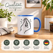 Italienische Geste Tasse 330 ml Italien Geschenk Keramiktasse Handzeichen lustig für Italien Fans Geburtstag Weihnachten