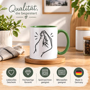 Italienische Geste Tasse 330 ml Italien Geschenk Keramiktasse Handzeichen lustig für Italien Fans Geburtstag Weihnachten