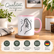 Italienische Geste Tasse 330 ml Italien Geschenk Keramiktasse Handzeichen lustig für Italien Fans Geburtstag Weihnachten