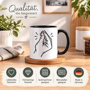 Italienische Geste Tasse 330 ml Italien Geschenk Keramiktasse Handzeichen lustig für Italien Fans Geburtstag Weihnachten
