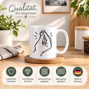Italienische Geste Tasse 330 ml Italien Geschenk Keramiktasse Handzeichen lustig für Italien Fans Geburtstag Weihnachten