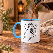 Italienische Geste Tasse 330 ml Italien Geschenk Keramiktasse Handzeichen lustig für Italien Fans Geburtstag Weihnachten