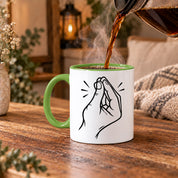 Italienische Geste Tasse 330 ml Italien Geschenk Keramiktasse Handzeichen lustig für Italien Fans Geburtstag Weihnachten