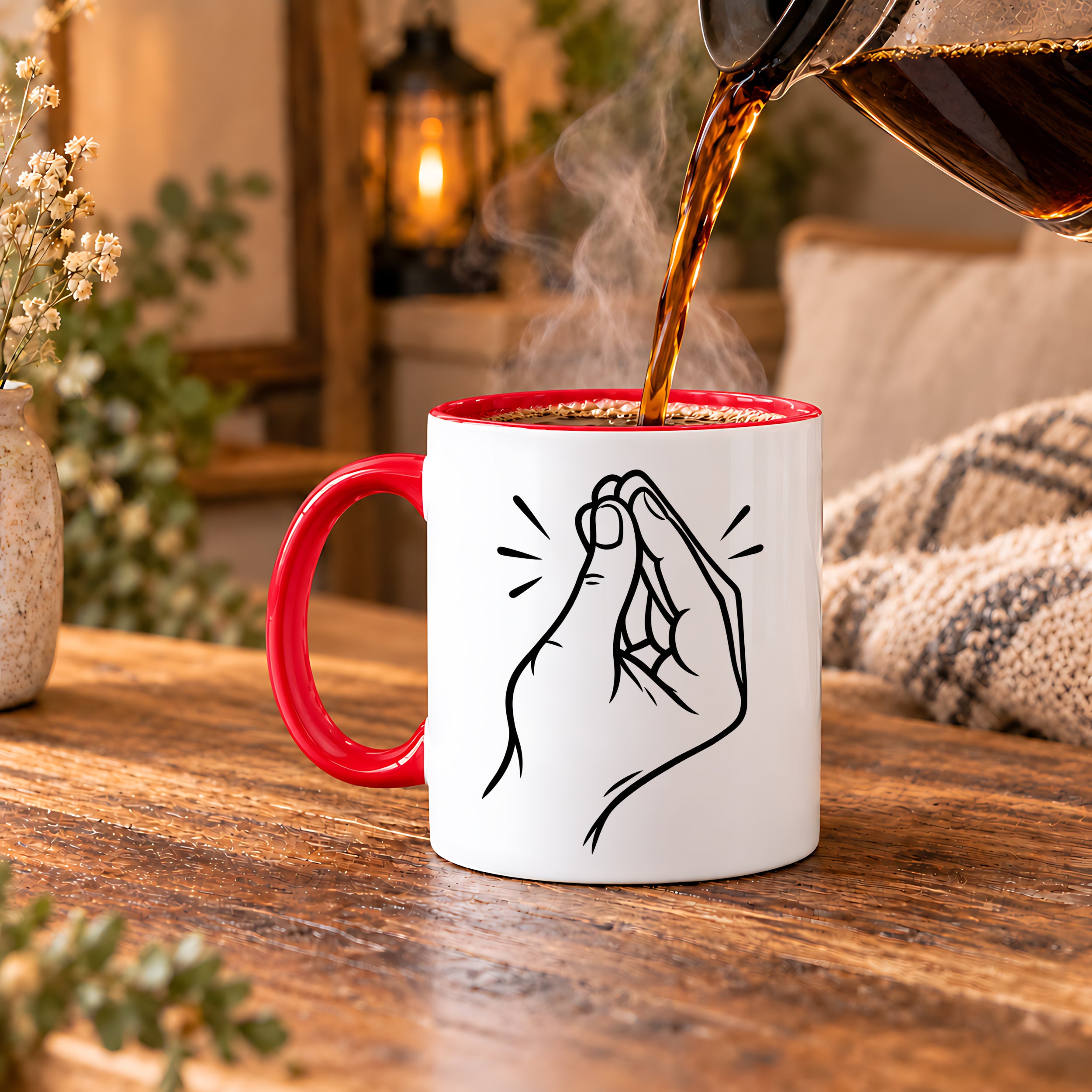 Italienische Geste Tasse 330 ml Italien Geschenk Keramiktasse Handzeichen lustig für Italien Fans Geburtstag Weihnachten