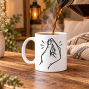 Italienische Geste Tasse 330 ml Italien Geschenk Keramiktasse Handzeichen lustig für Italien Fans Geburtstag Weihnachten