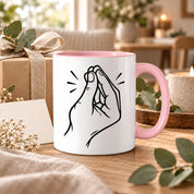 Italienische Geste Tasse 330 ml Italien Geschenk Keramiktasse Handzeichen lustig für Italien Fans Geburtstag Weihnachten