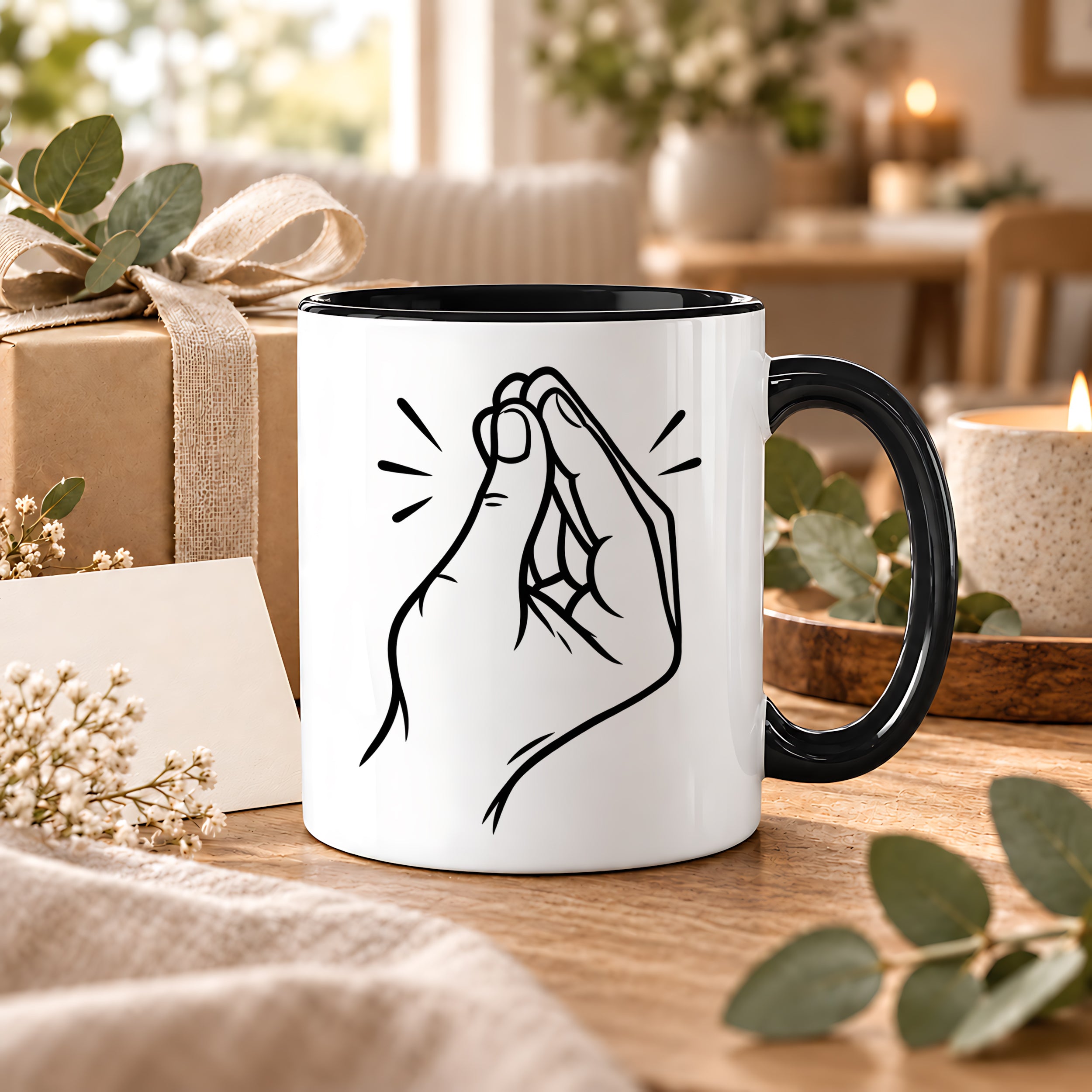 Italienische Geste Tasse 330 ml Italien Geschenk Keramiktasse Handzeichen lustig für Italien Fans Geburtstag Weihnachten