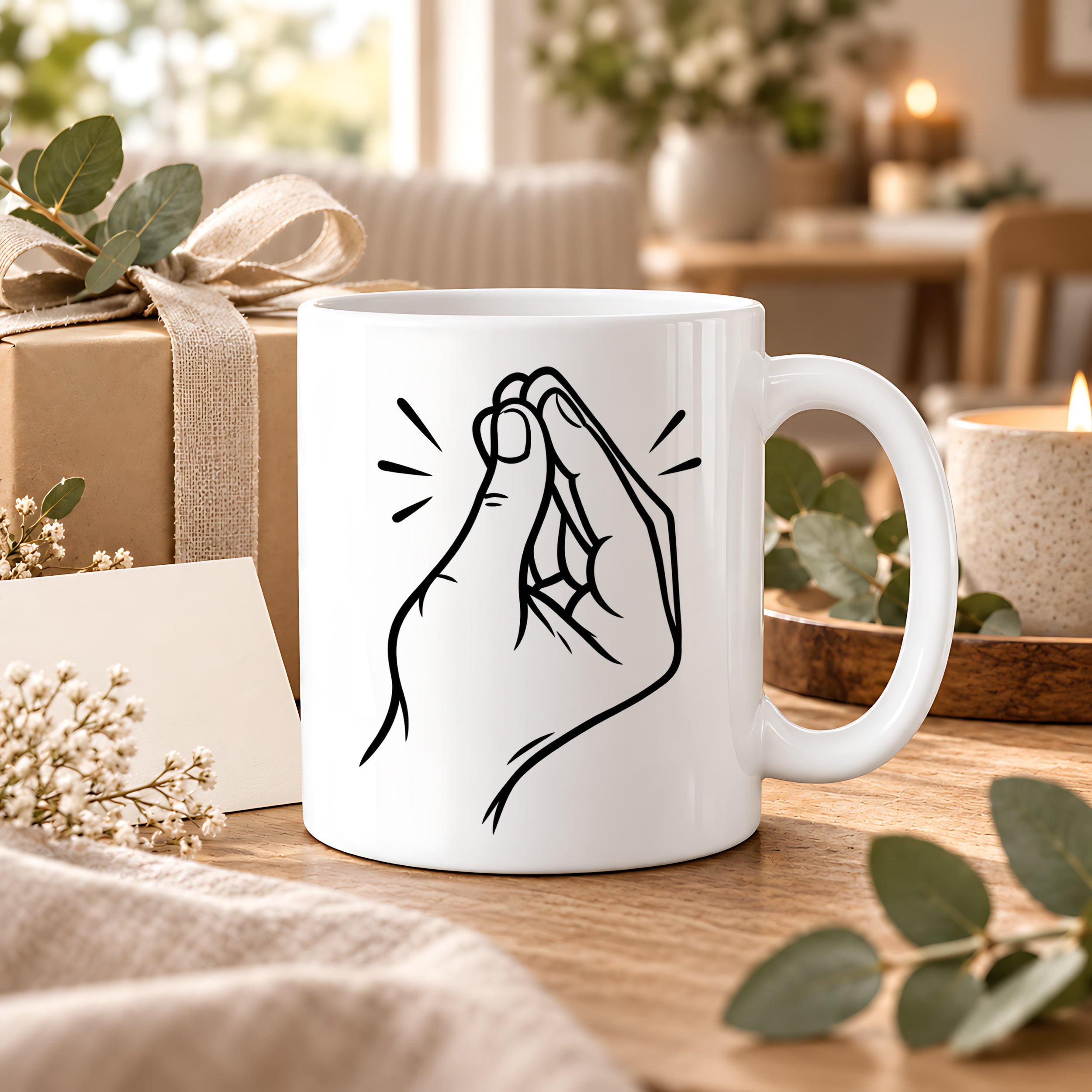 Italienische Geste Tasse 330 ml Italien Geschenk Keramiktasse Handzeichen lustig für Italien Fans Geburtstag Weihnachten