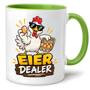Eier Dealer Tasse Huhn Geschenk 330 ml lustige Keramiktasse für Hühnerhalter Geflügel Fans Geburtstag Weihnachten