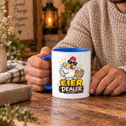 Eier Dealer Tasse Huhn Geschenk 330 ml lustige Keramiktasse für Hühnerhalter Geflügel Fans Geburtstag Weihnachten