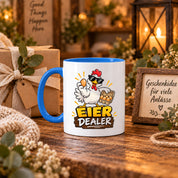 Eier Dealer Tasse Huhn Geschenk 330 ml lustige Keramiktasse für Hühnerhalter Geflügel Fans Geburtstag Weihnachten