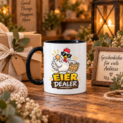 Eier Dealer Tasse Huhn Geschenk 330 ml lustige Keramiktasse für Hühnerhalter Geflügel Fans Geburtstag Weihnachten
