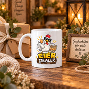 Eier Dealer Tasse Huhn Geschenk 330 ml lustige Keramiktasse für Hühnerhalter Geflügel Fans Geburtstag Weihnachten