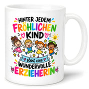 Tasse Erzieherin Geschenk fröhliches Kind wundervolle Erzieherin 330 ml Kindergärtnerin