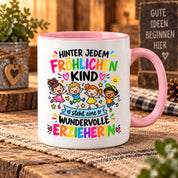 Tasse Erzieherin Geschenk fröhliches Kind wundervolle Erzieherin 330 ml Kindergärtnerin