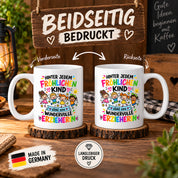 Tasse Erzieherin Geschenk fröhliches Kind wundervolle Erzieherin 330 ml Kindergärtnerin