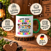 Tasse Erzieherin Geschenk fröhliches Kind wundervolle Erzieherin 330 ml Kindergärtnerin
