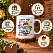 Tasse Erzieherin Geschenk fröhliches Kind wundervolle Erzieherin 330 ml Kindergärtnerin