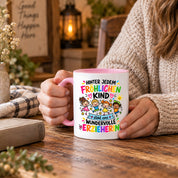 Tasse Erzieherin Geschenk fröhliches Kind wundervolle Erzieherin 330 ml Kindergärtnerin