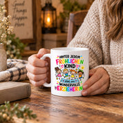 Tasse Erzieherin Geschenk fröhliches Kind wundervolle Erzieherin 330 ml Kindergärtnerin