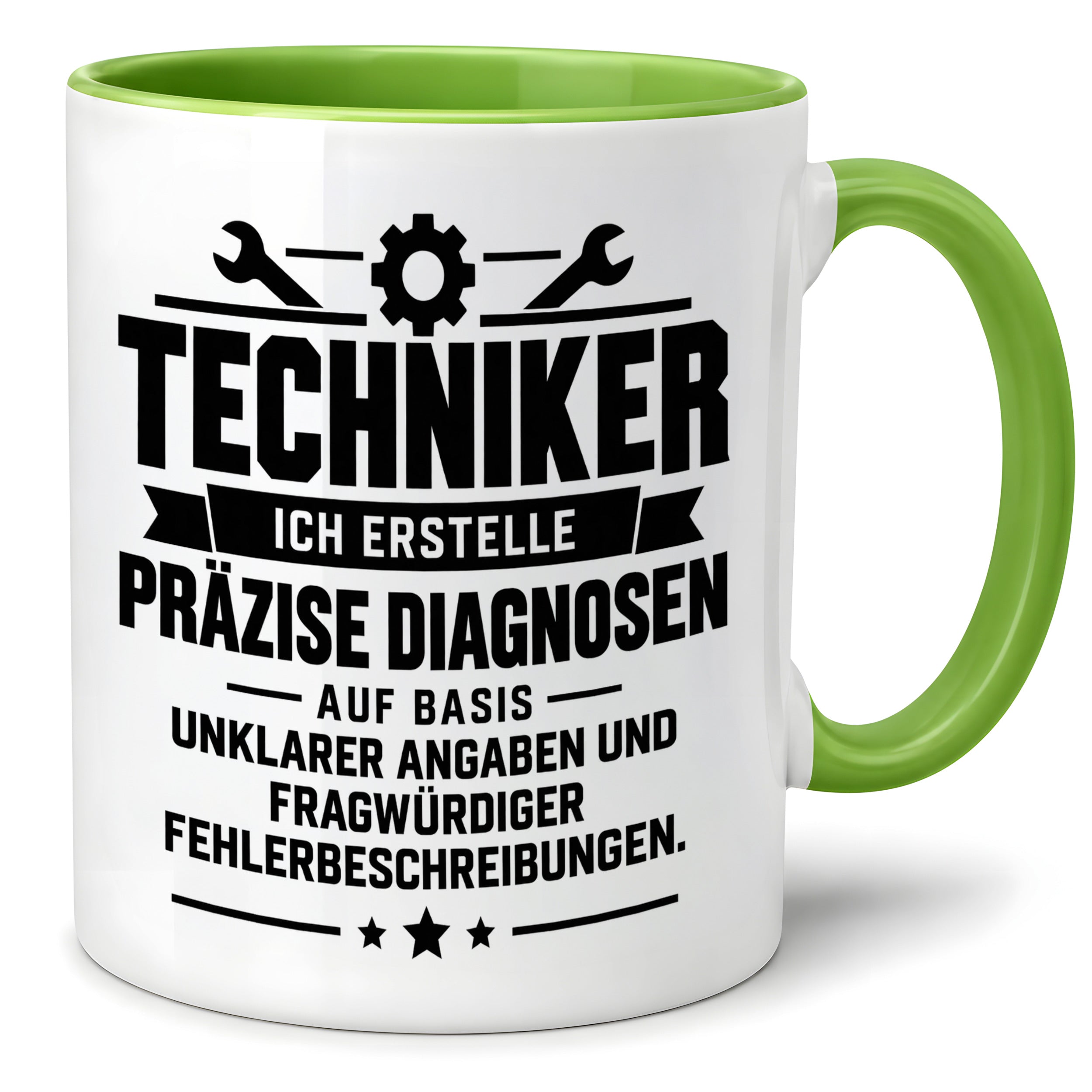 Techniker Tasse lustiger Spruch 330 ml Keramiktasse Geschenk für Handwerker Mechaniker Elektriker Geburtstag Weihnachten