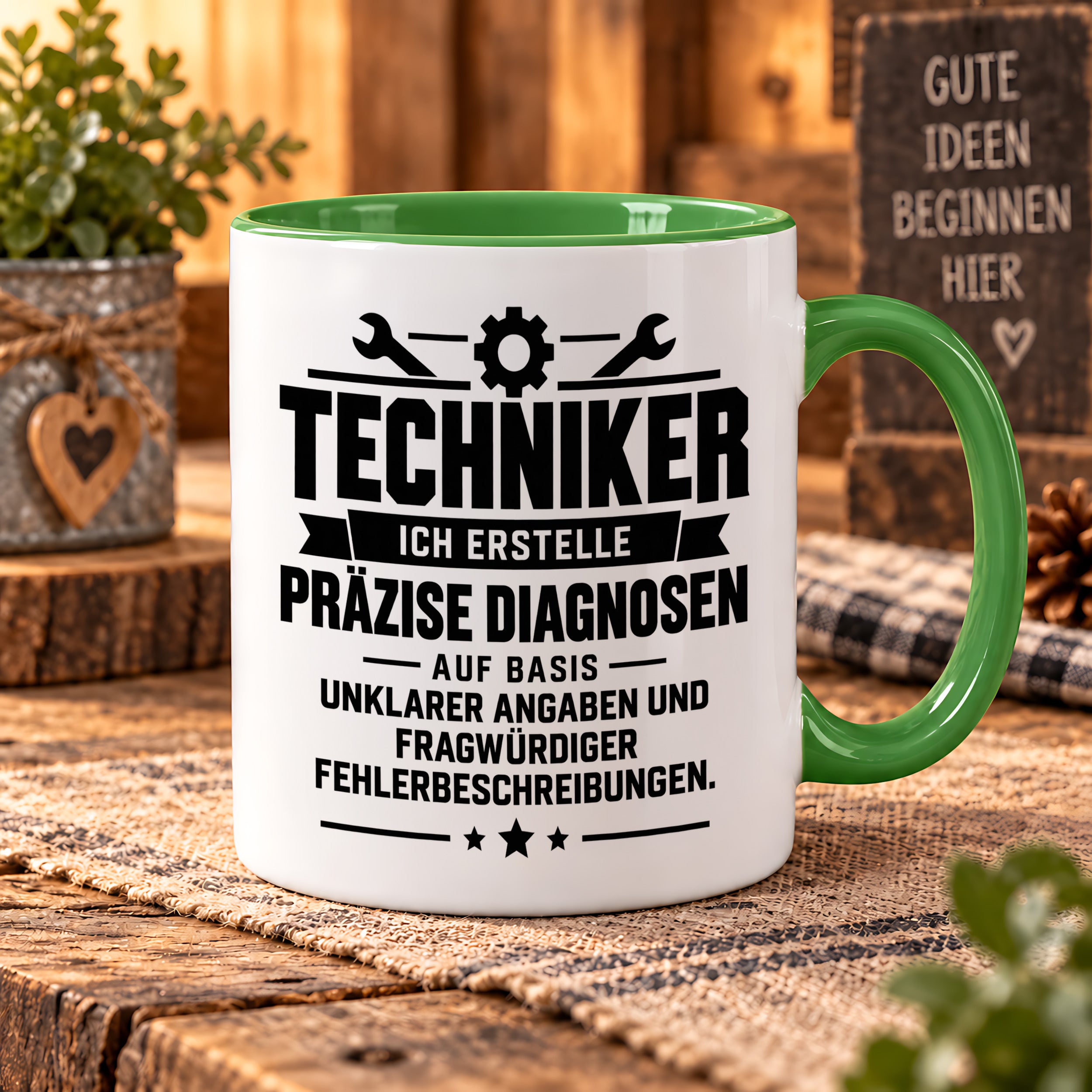 Techniker Tasse lustiger Spruch 330 ml Keramiktasse Geschenk für Handwerker Mechaniker Elektriker Geburtstag Weihnachten