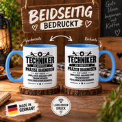 Techniker Tasse lustiger Spruch 330 ml Keramiktasse Geschenk für Handwerker Mechaniker Elektriker Geburtstag Weihnachten