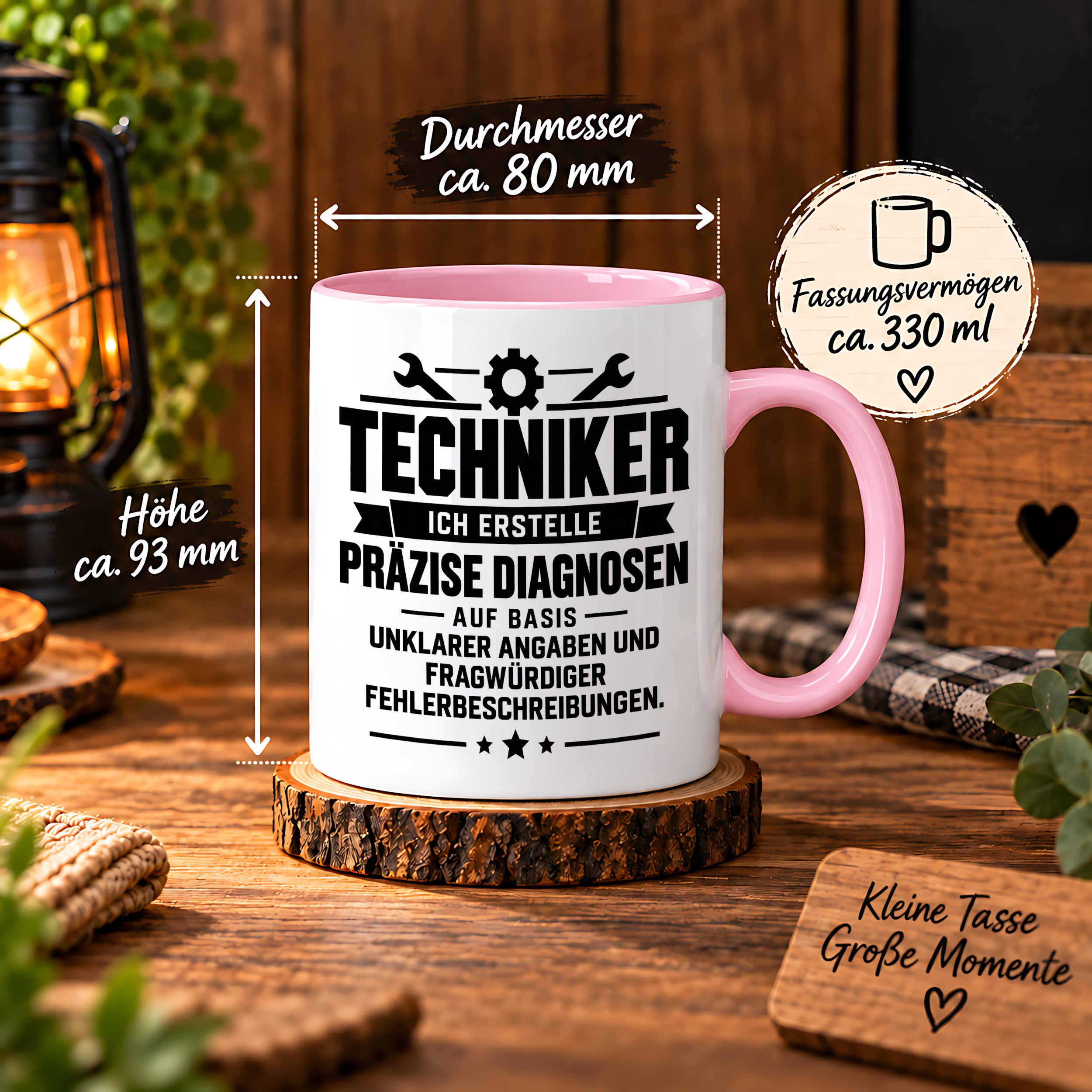 Techniker Tasse lustiger Spruch 330 ml Keramiktasse Geschenk für Handwerker Mechaniker Elektriker Geburtstag Weihnachten