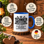 Techniker Tasse lustiger Spruch 330 ml Keramiktasse Geschenk für Handwerker Mechaniker Elektriker Geburtstag Weihnachten