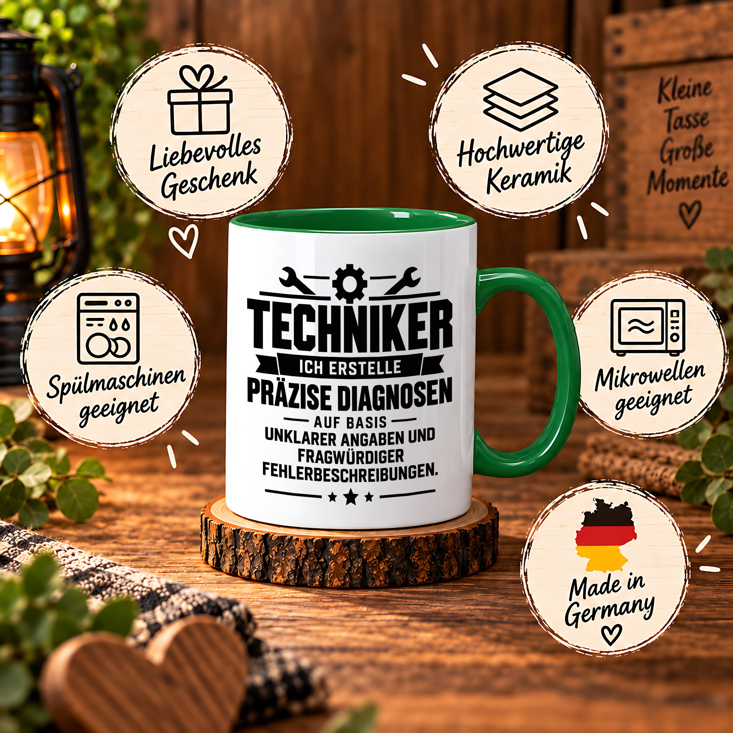 Techniker Tasse lustiger Spruch 330 ml Keramiktasse Geschenk für Handwerker Mechaniker Elektriker Geburtstag Weihnachten