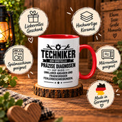 Techniker Tasse lustiger Spruch 330 ml Keramiktasse Geschenk für Handwerker Mechaniker Elektriker Geburtstag Weihnachten
