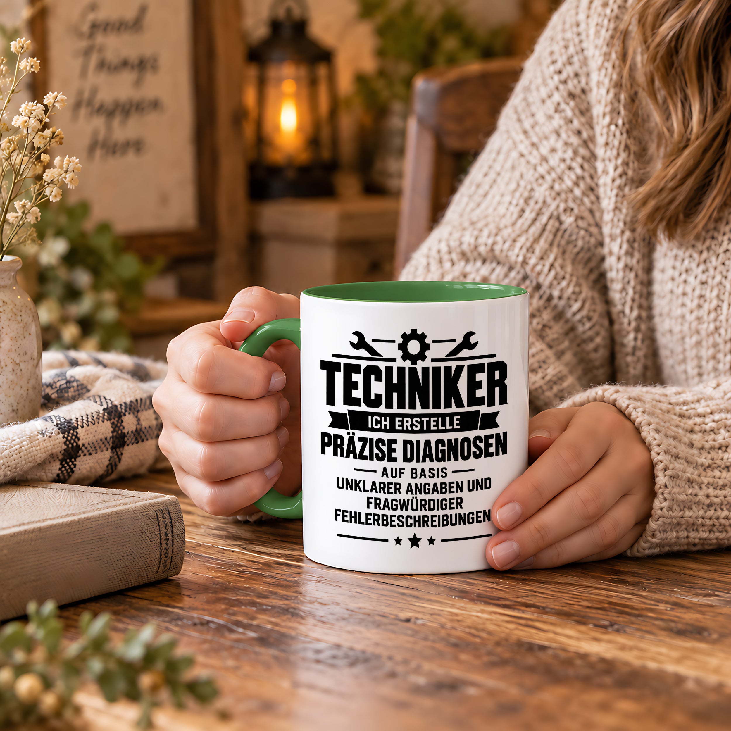 Techniker Tasse lustiger Spruch 330 ml Keramiktasse Geschenk für Handwerker Mechaniker Elektriker Geburtstag Weihnachten